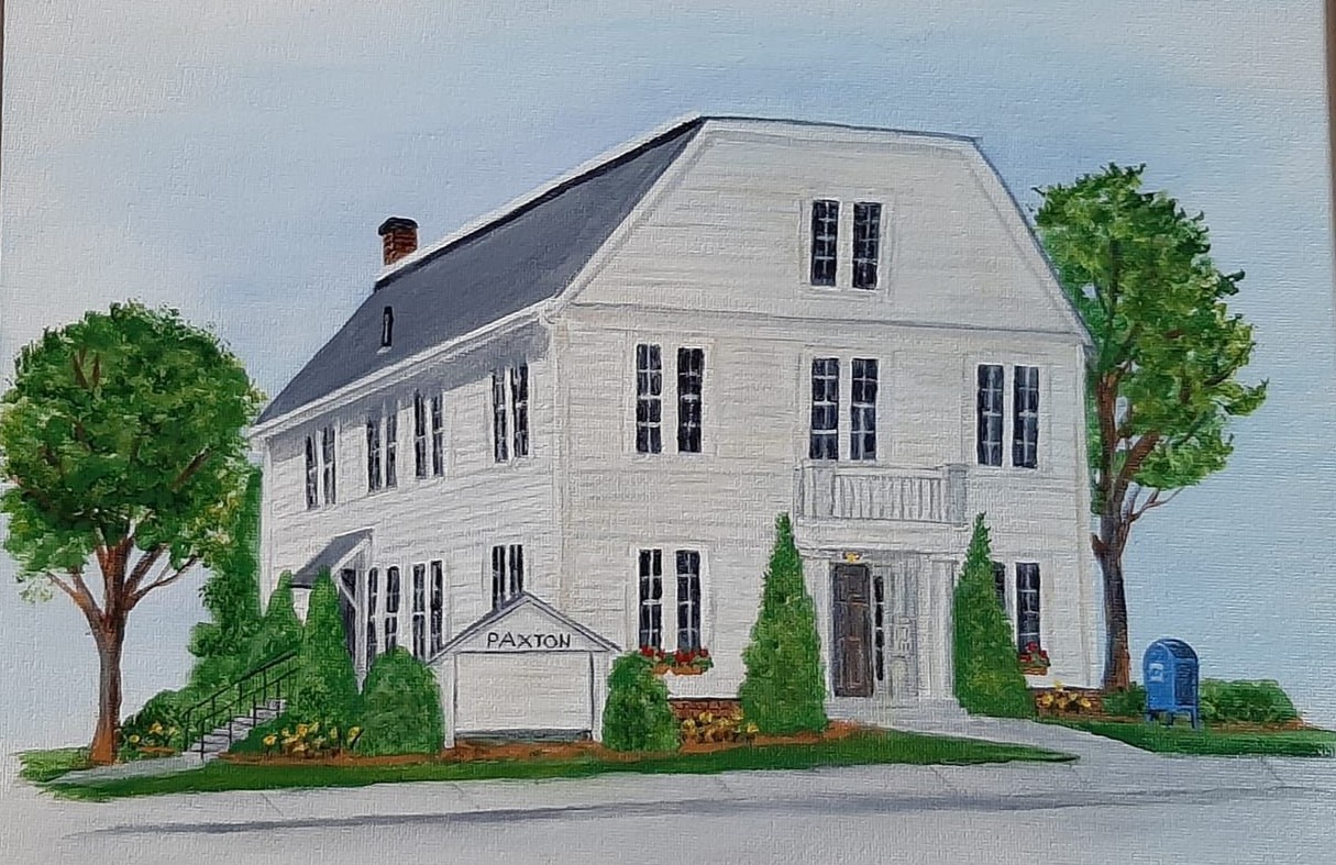 Painting of the Town Hall in Spring