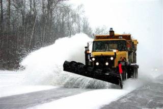 Truck Plowing Snow