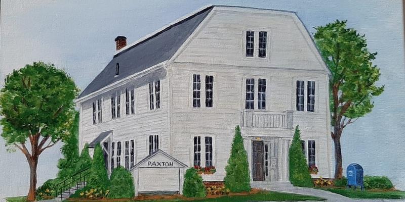Painting of the Town Hall in Spring
