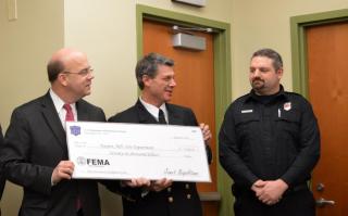 Paxton Fire Department Staff - Accepting Giant Check