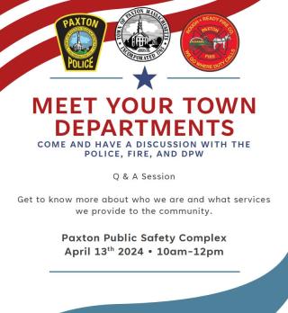 Meet Town Departments April 13th