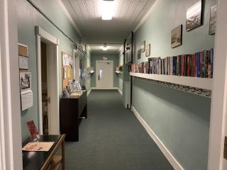 Hallway with books