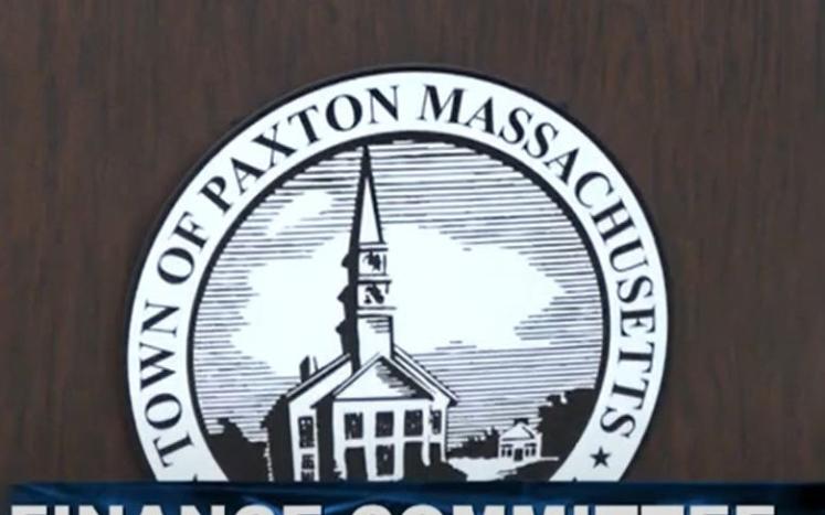 paxton town seal on podium